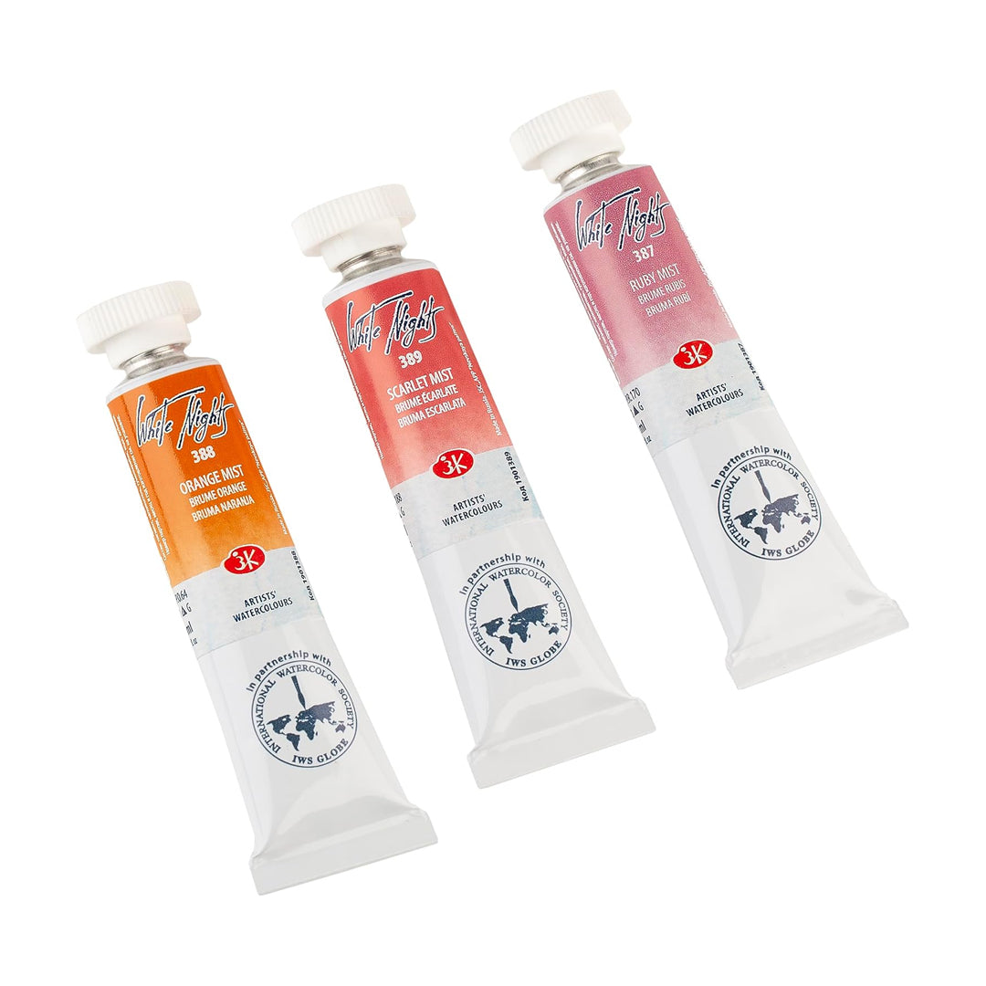 WHITE NIGHTS Granulating Colors Extra Fine Artists Grade Watercolors Tubes Set - Retail Maharaj