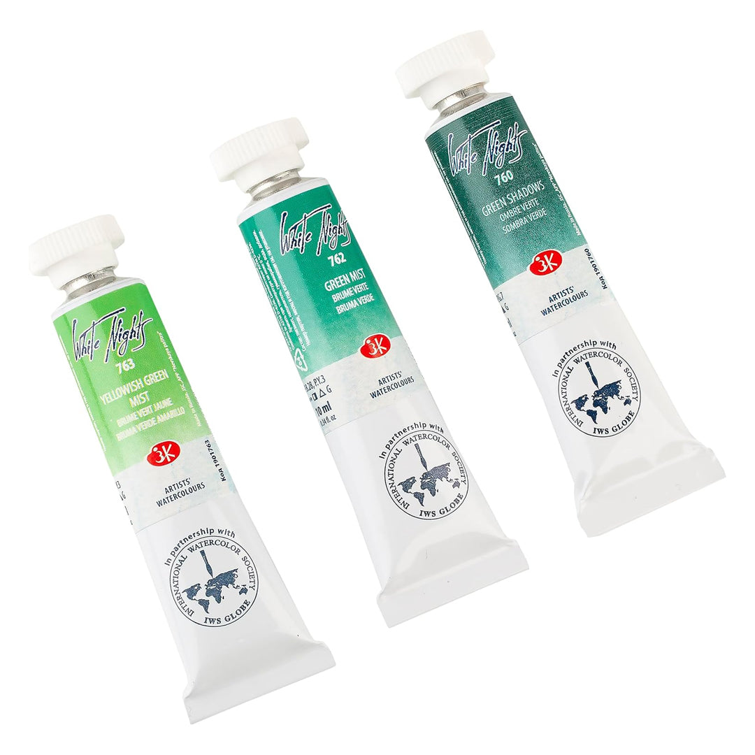 WHITE NIGHTS Granulating Colors Extra Fine Artists Grade Watercolors Tubes Set - Retail Maharaj