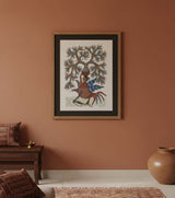 Authentic Gond Painting – Mythical Bird Woman With Pot Handmade Tribal Folk Art (11 × 15 Inch)