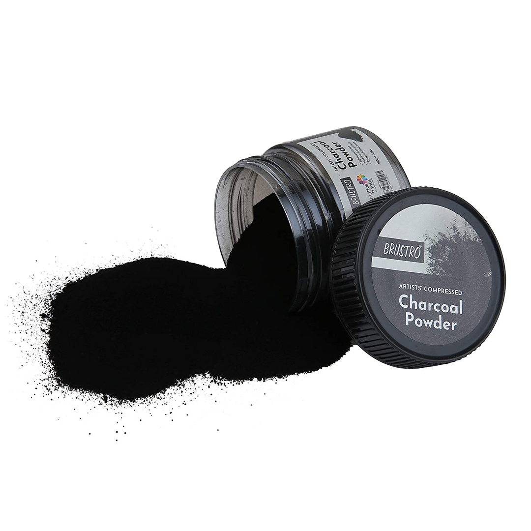Brustro Artists Compressed Charcoal Powder 100 ml - Retail Maharaj