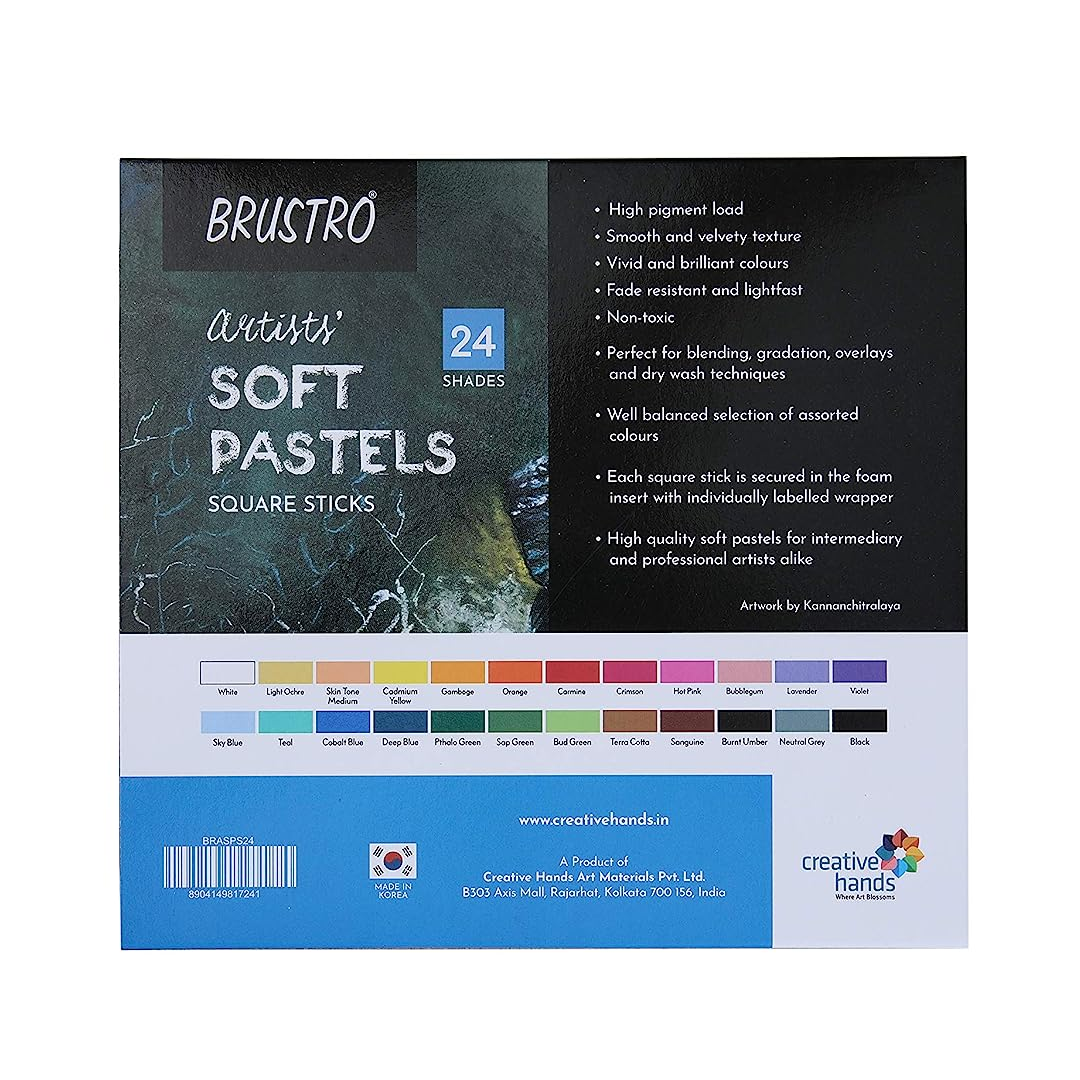 Brustro Artists Soft Pastel Colour Set for Drawing and Painting - Retail Maharaj