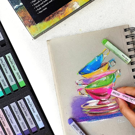 Brustro Artists Soft Pastel Colour Set for Drawing and Painting - Retail Maharaj