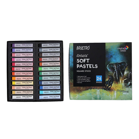 Brustro Artists Soft Pastel Colour Set for Drawing and Painting - Retail Maharaj