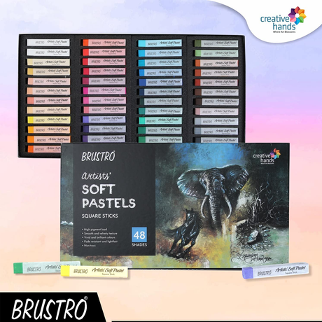 Brustro Artists Soft Pastel Colour Set for Drawing and Painting - Retail Maharaj