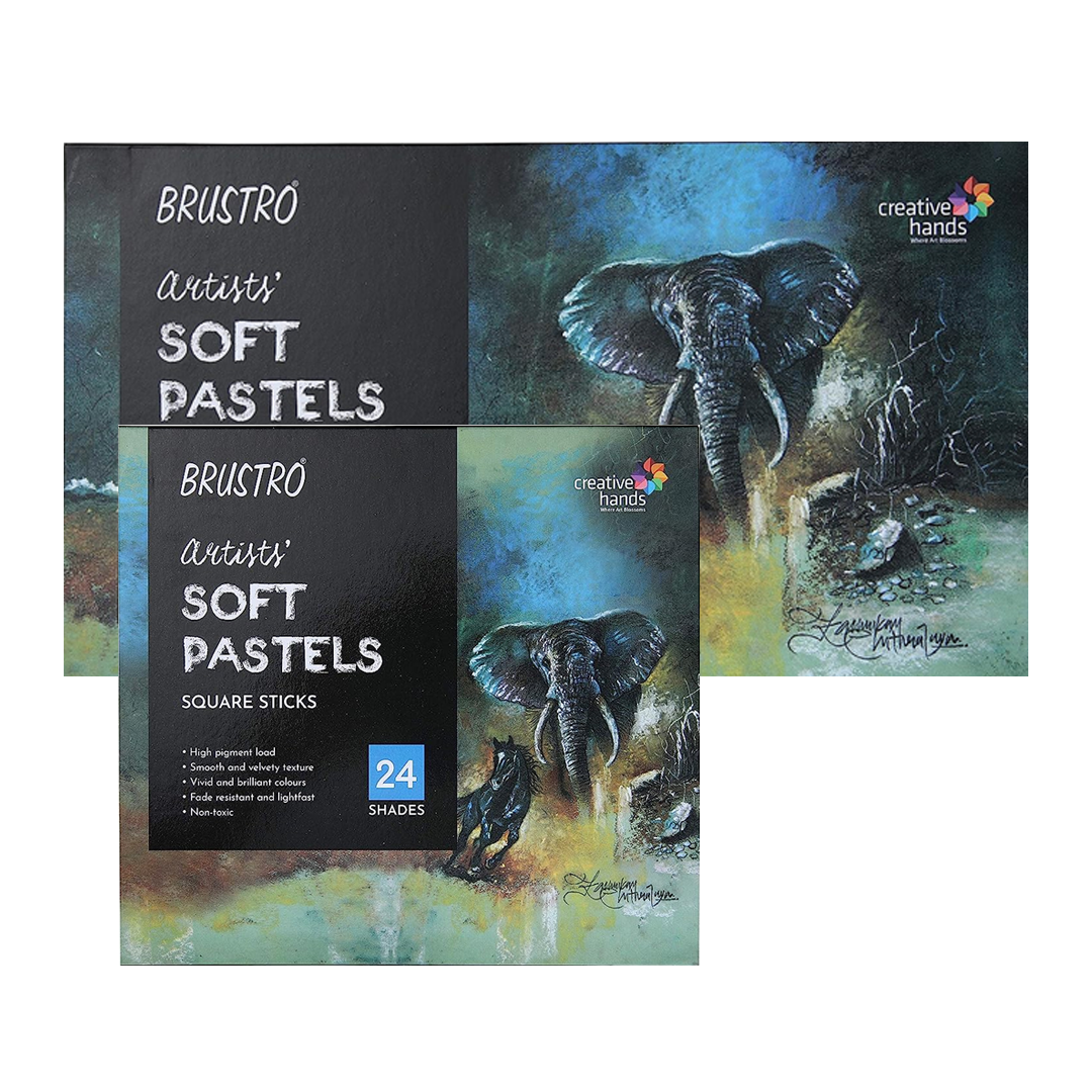 Brustro Artists Soft Pastel Colour Set for Drawing and Painting - Retail Maharaj