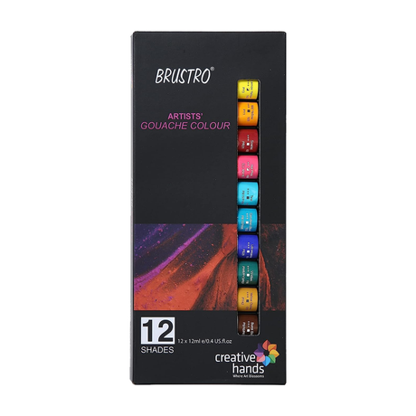 Brustro Artists Gouache Colour Set of 12 & 24 - Retail Maharaj