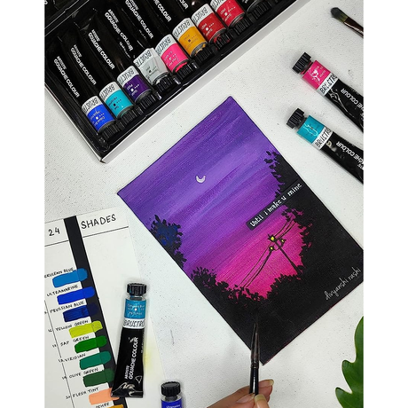 Brustro Artists Gouache Colour Set of 12 & 24 - Retail Maharaj