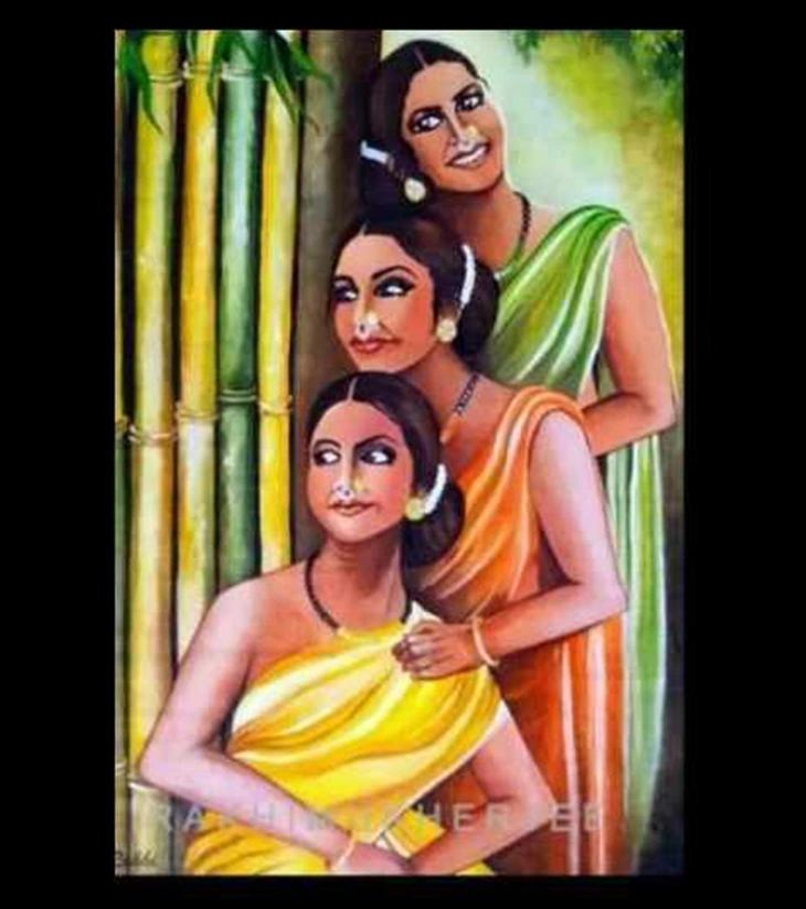 Bamboo Whispers – Handcrafted Acrylic Canvas Painting by Rakhi Mukherjee (14 × 10 Inch)