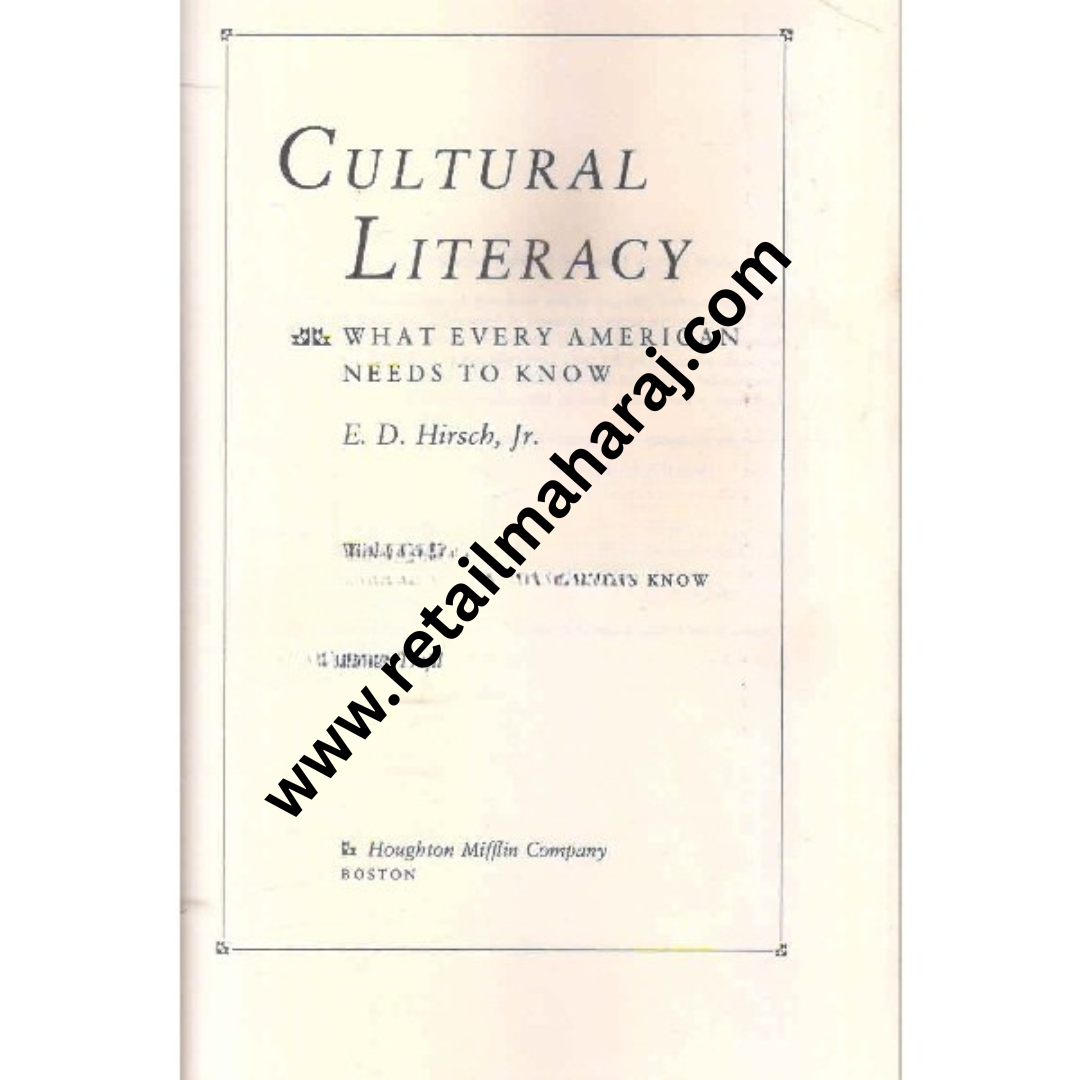 Cultural Literacy What Every American Needs to Know 1st edition - Retail Maharaj
