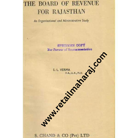 the board of revenue for Rajasthan 1st edition - Retail Maharaj