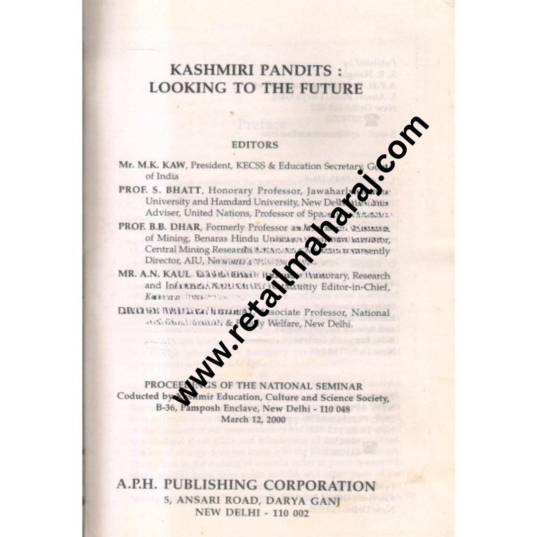 Kashmiri Pandits ; looking to the future - Retail Maharaj