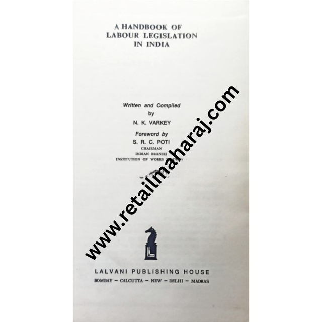 A handbook of labor legislation in India 1st editon - Retail Maharaj