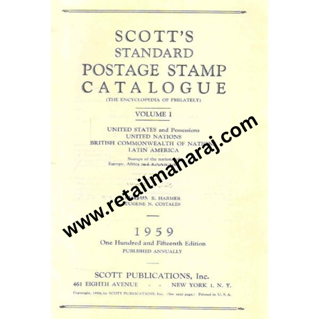 scotts standard postage stamp catalogue volume one - Retail Maharaj