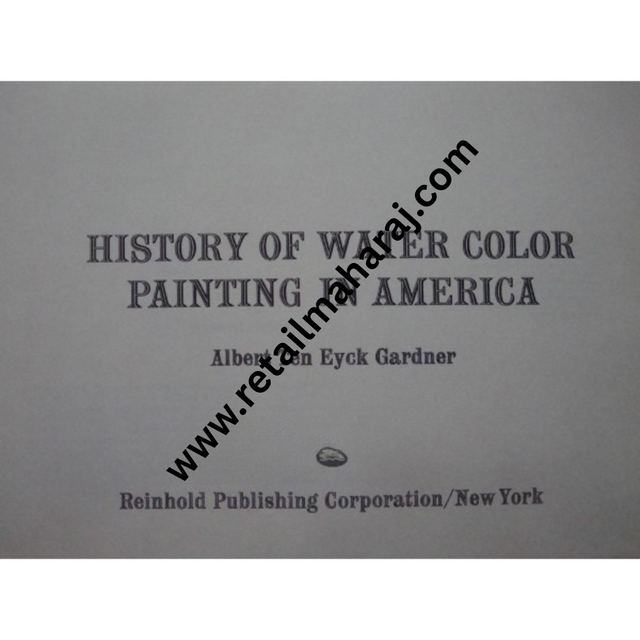 history of water colour printing in America 1st edition - Retail Maharaj