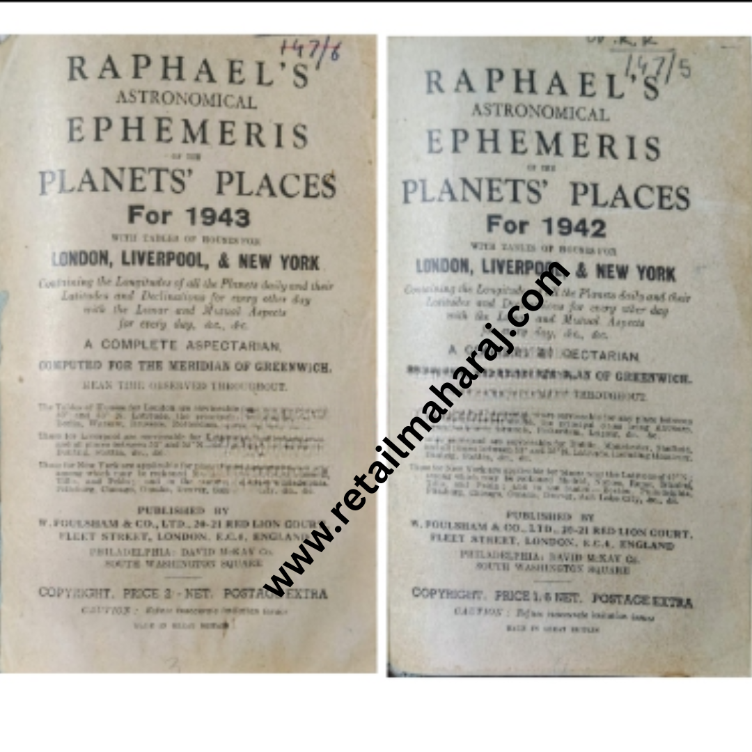 raphaels astronomical ephemeris of the planets places for 10 years - Retail Maharaj