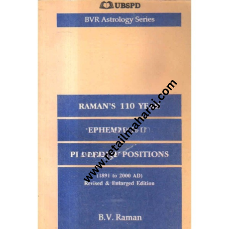 ramans 110year ephemeris of planetary positions 1891 to 2000 ad - Retail Maharaj