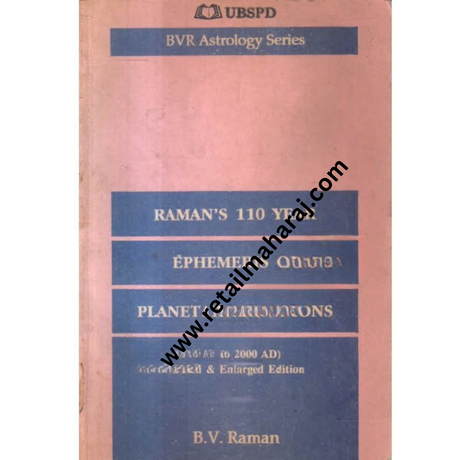 ramans 110 year ephemeris of planetary positions 1891 to 2000 - Retail Maharaj