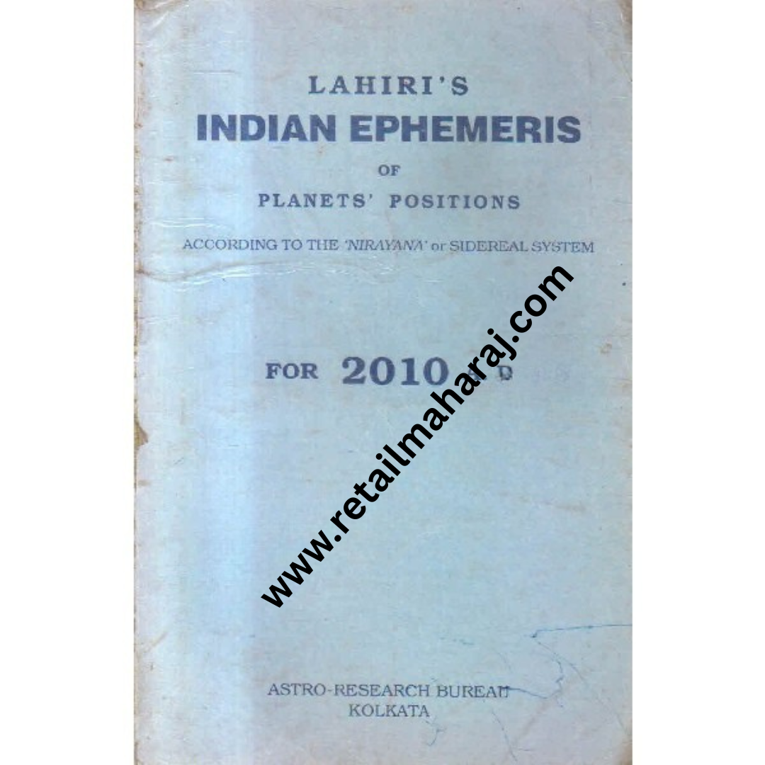 lahiris indian ephemeris of planets positions for 2010 a d - Retail Maharaj