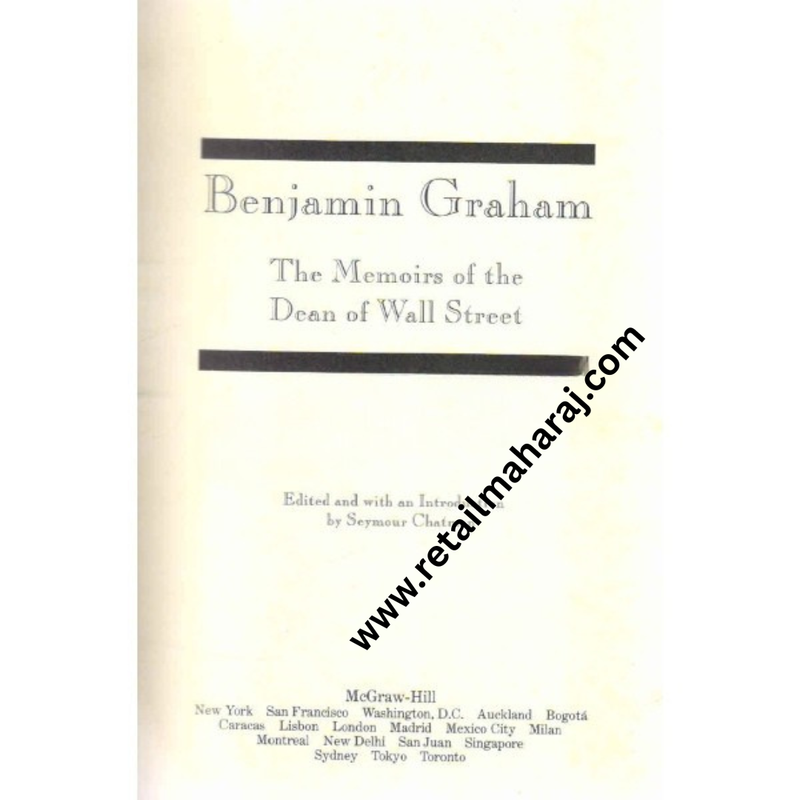 the memoirs of the dean of wall street 1st edition