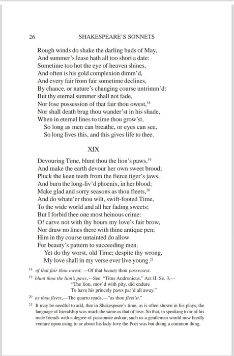 Shakespear's SONNETS (English Version) - Retail Maharaj