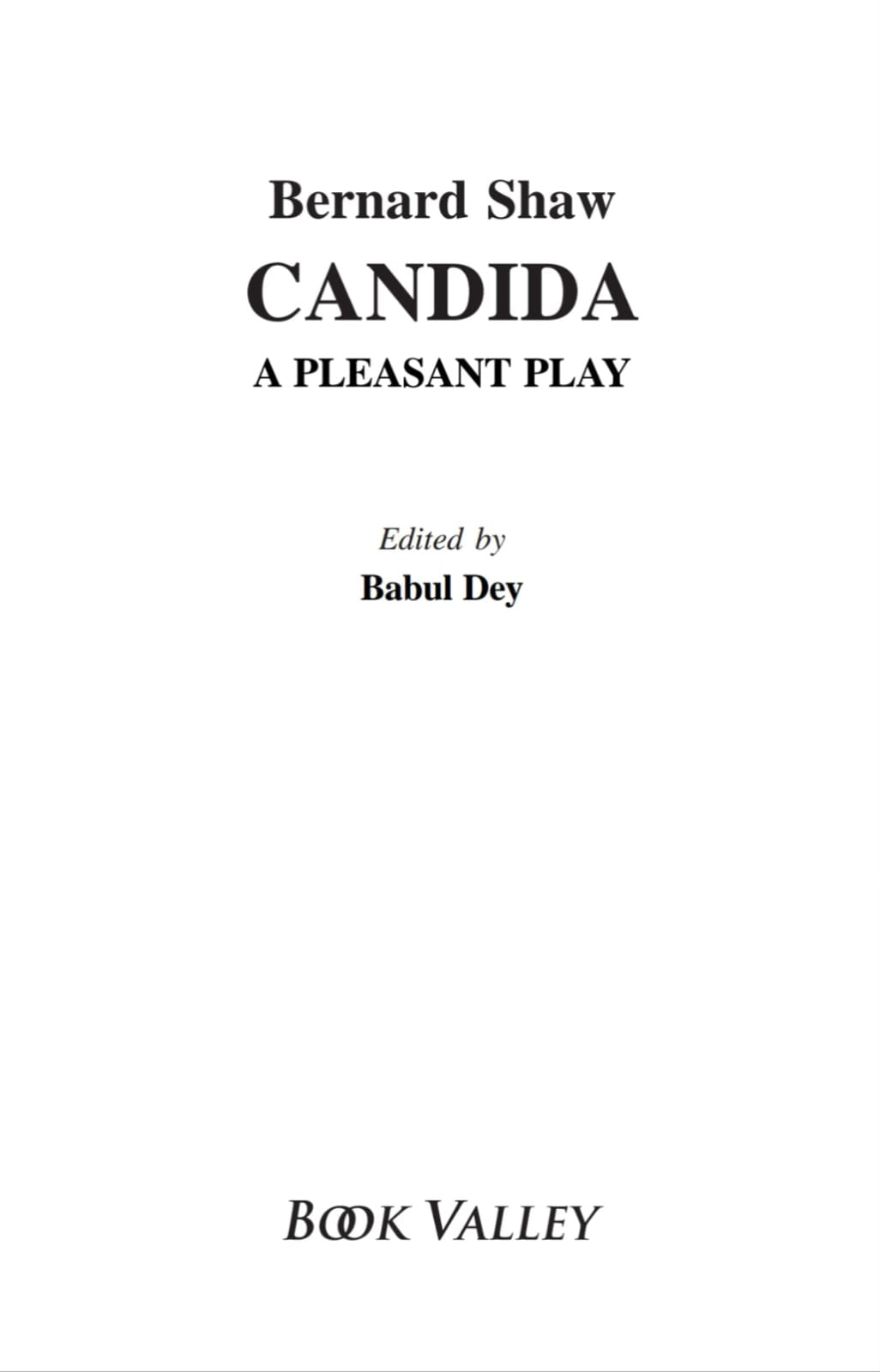 Bernard Shaw CANDIDA [A Pleasant Play] (English Version) - Retail Maharaj
