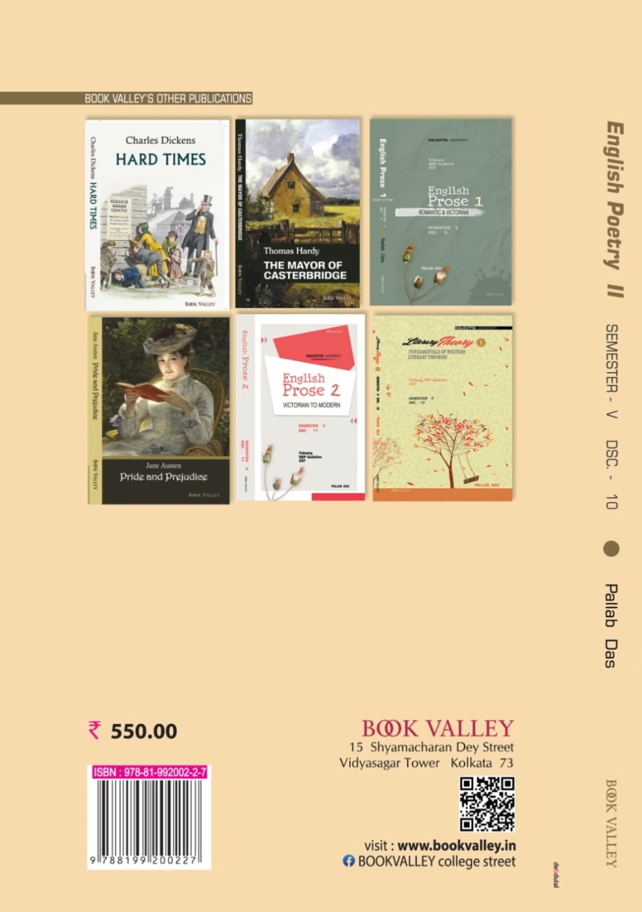 English Poetry - II [Romantic & Modern] Semester- V DSC-10 (English Version) - Retail Maharaj