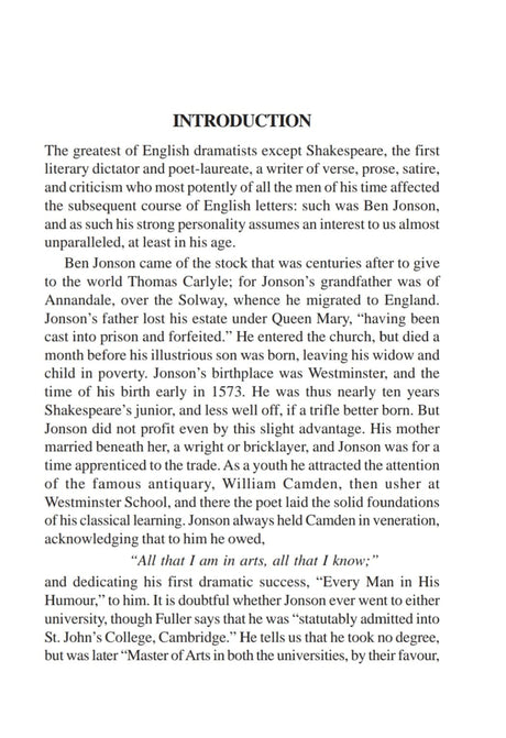 Ben Jonson VOLPONE OR,THE FOX (English Version) - Retail Maharaj