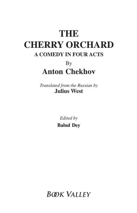 The Cherry Orchard (English Version) - Retail Maharaj