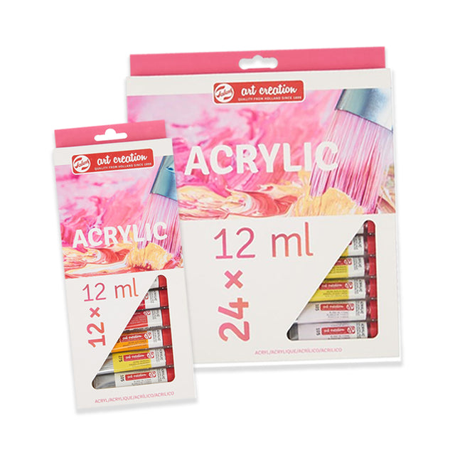 Royal Talens Art Creation Acrylic Colour Set of 12 and 24 for Artists and Hobby Painters - Retail Maharaj