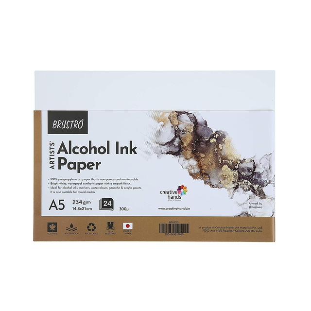Brustro Artists Alcohol Ink Paper 234 GSM / 300 Micron – A5, A4 & A3 - Retail Maharaj
