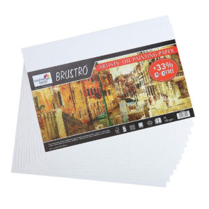 Brustro Artists Oil Painting Paper 300 GSM Acid Free Archival Sheets - Retail Maharaj