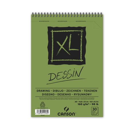 Canson XL Drawing Spiral Sketchbook 160 GSM Fine Grain Art Pad - Retail Maharaj