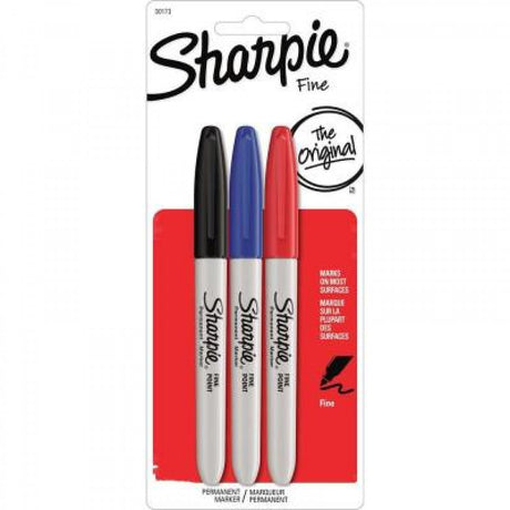 Sharpie Fine Tip Permanent Marker 3 Piece Assorted Colors Set - Retail Maharaj