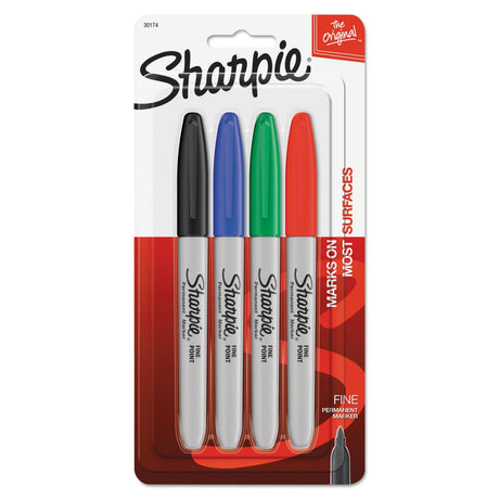 Sharpie Fine Tip Permanent Marker Set of 4 Assorted Colors - Retail Maharaj