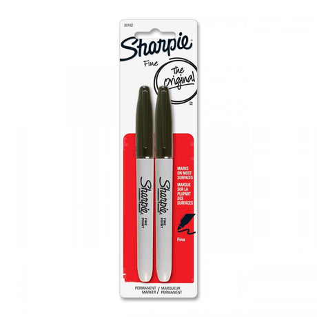 Sharpie Fine Tip Permanent Marker Black 2pcs Set - Retail Maharaj