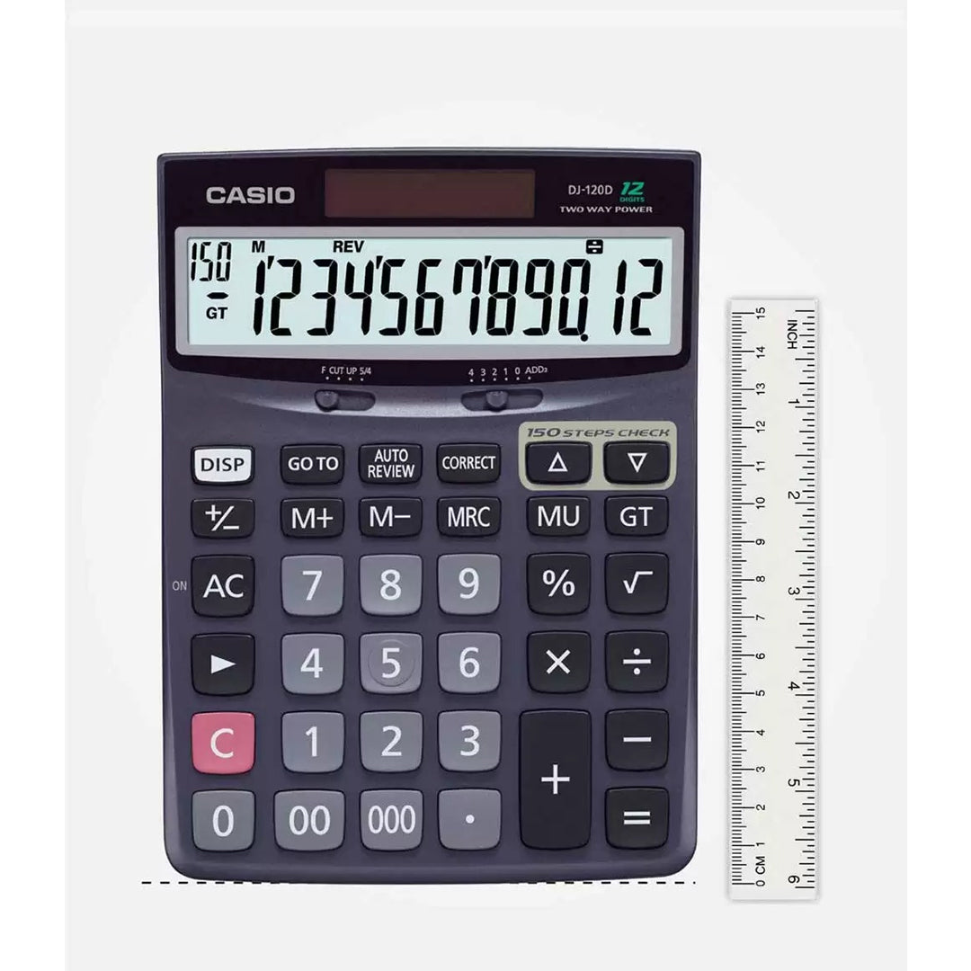 Casio DJ 120D Desktop Calculator with Large Display and Big Keys - Retail Maharaj