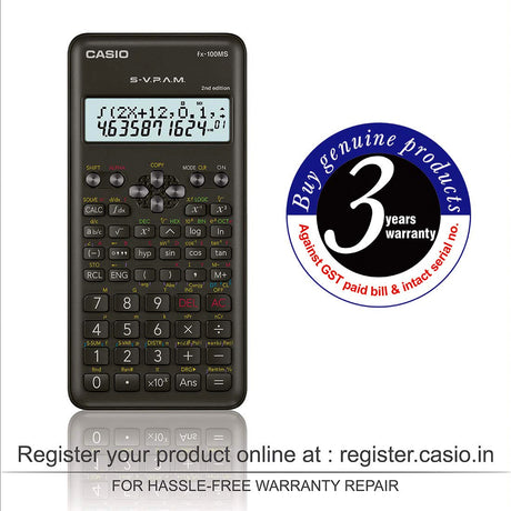 Casio FX 100MS 2nd Edition Scientific Calculator with Two Line Display - Retail Maharaj