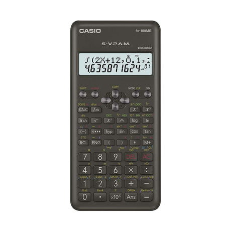 Casio FX 100MS 2nd Edition Scientific Calculator with Two Line Display - Retail Maharaj