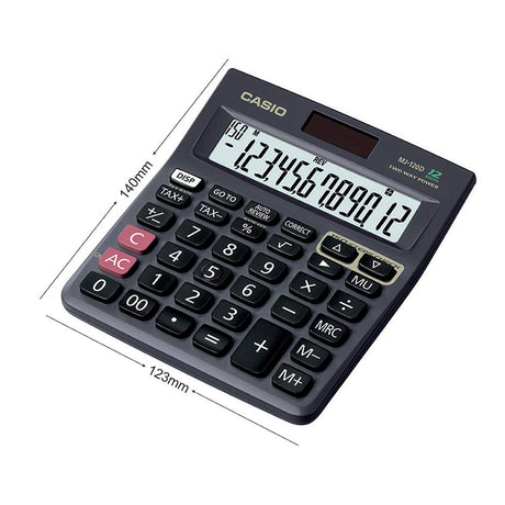 Casio MJ 120D Desktop Calculator with Tax Keys Dual Power - Retail Maharaj