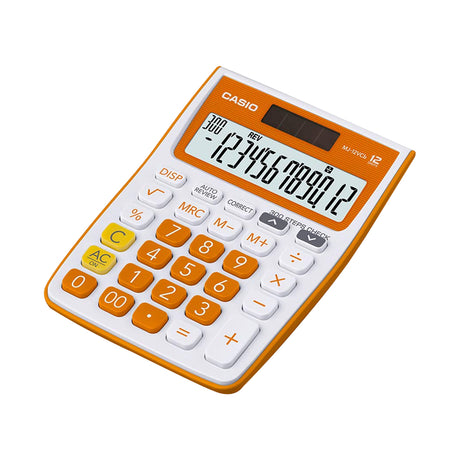 Casio MJ 12VCB Colorful Desktop Calculator with Check and Correct Function - Retail Maharaj