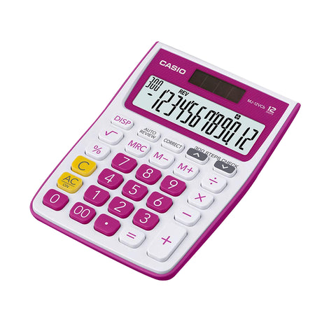 Casio MJ 12VCB Colorful Desktop Calculator with Check and Correct Function - Retail Maharaj