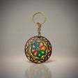 Handmade Madhubani Key Ring – MDF Mithila Art Keychain | Indian Folk Art Accessory - Retail Maharaj