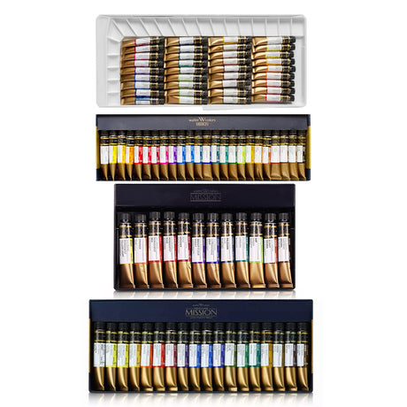 Mijello Mission Gold Watercolor Paint 7ml Set of 12, 18, 24 & 36 - Retail Maharaj
