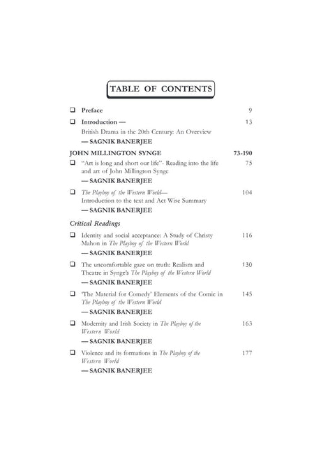 Twentieth Century British Drama: A Selection, Synge-Eliot-Bond-Churchill (English Version) - Retail Maharaj