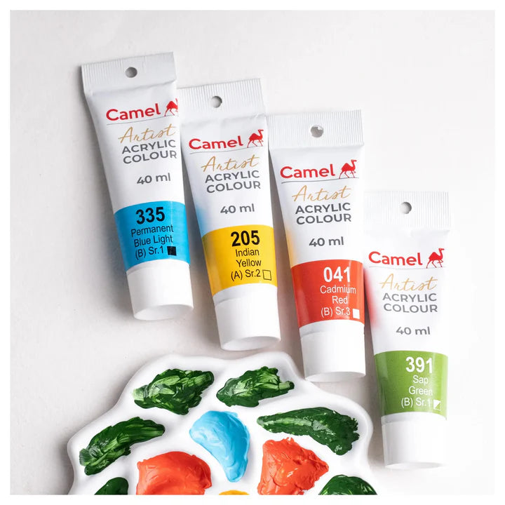 Camel Artist Acrylic Colours (Individual Tube of 40ml) - Retail Maharaj