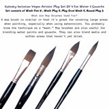 Stationerie Wash Mop Set of 4 Kolinsky Synthetic - Retail Maharaj