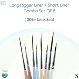 Retail Maharaj Kolinsky Synthetic Liner Brush Combo Set 8 - Retail Maharaj