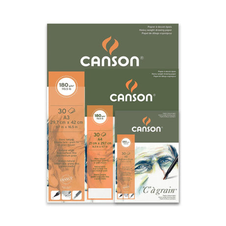 Canson C a Grain Heavyweight Drawing Paper Pad 180 GSM Fine Grain Texture - Retail Maharaj