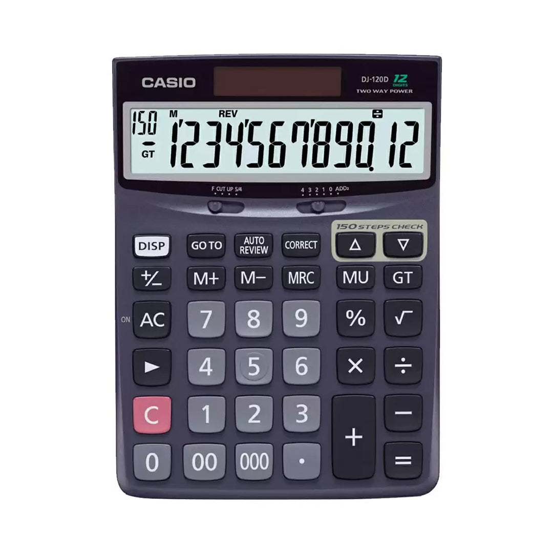 Casio DJ 120D Desktop Calculator with Large Display and Big Keys - Retail Maharaj