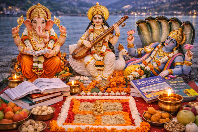 Ganesh, Saraswati & Brihspati Puja for Exam Success - Retail Maharaj